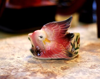 Mid Century Old Florida Ceramic Flamingo Planter