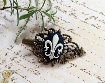 Fleur d'lis Bronze Alligator Hair Clip