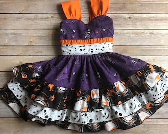 Nightmare Before Christmas Party Dress, Halloween Dress, Jack Skellington Party Dress