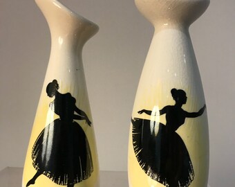 1950s Wade Pottery Ballet Vases