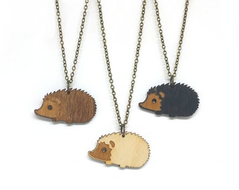 Hedgehog Necklace - Handmade - laser cut - laser cut jewelry