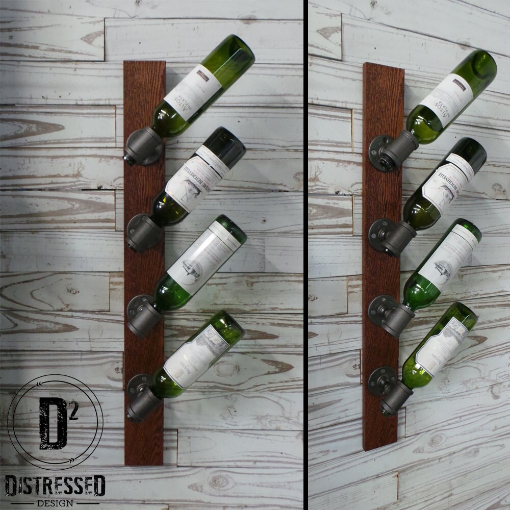 Black Iron Pipe Wine Rack