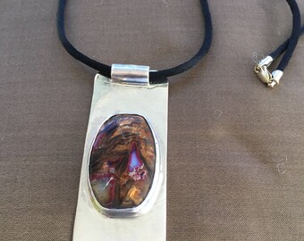 Ocean Jasper Pyrite stone, Necklace