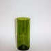 Glass Vase. Upcycled green wine bottle.