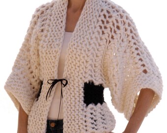 Instructions to make: the Openwork Kimono PDF Knitting Pattern