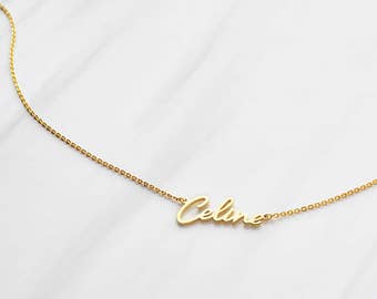Cursive Name Necklace - Script Name Necklace - Gold Necklace With Name - Personalized Name Necklace - Custom Name Necklace CNN01