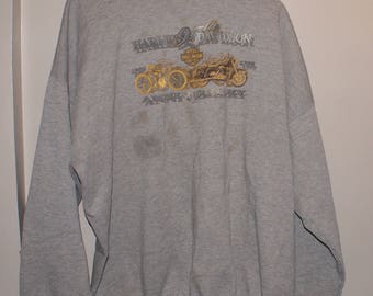 Vintage VTG Harley Davidson Gray Sweater