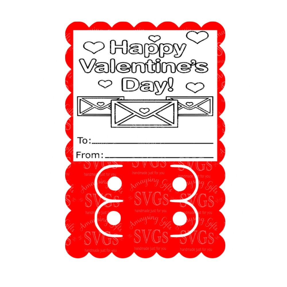 Download SVG Valentine Crayon Card DXF Valentine Mail Child