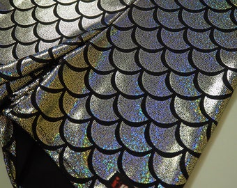 Silver Mermaid Fish Scale Bike Shorts