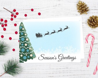 Printable Christmas Card, Seasons Greetings