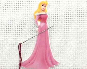 Sleeping Beauty Needle Minder / Aurora Needleminder / Cross Stitch Supply / Counted Cross Stitch Organization