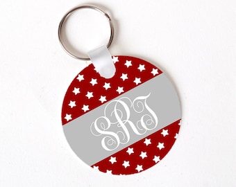 Custom Key Tag - Monogram Key RIng - Personalized Key Ring - Monogram Gift - Personalized Gift for Her