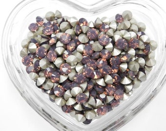 Swarovski 1028 Cyclamen Opal 29ss Foiled Chaton Rhinestones 6 or 12 Pieces