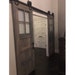 Vintage Custom Made 3 Panel Design Sliding Barn Door w/Glass Windows by Rustic Luxe