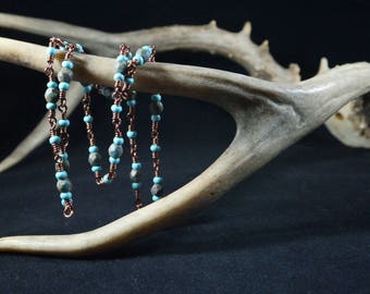 Aqua and Copper Necklace