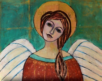 Angel for Mother Angel for Mom Angel Painting Angel Wall Decor Angel wall Art Angel Wall Hanging Angel Faces Angel Original Painting Angels
