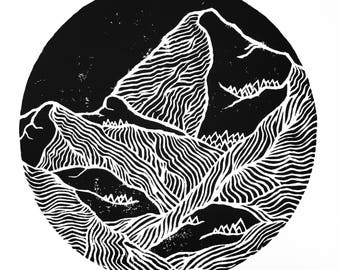 Black Peak Volcano Limited Edition Print