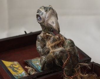 OOAK Fantasy Polymer Clay Malphas Demon Sculpture