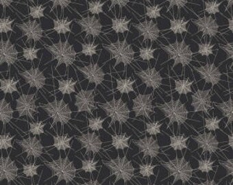 Trick or Treat from Penny Rose Fabrics - Full or Half Yard Spider Webs on Black - Halloween Webs