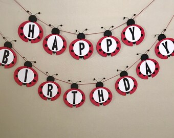 Ladybug Birthday Banner