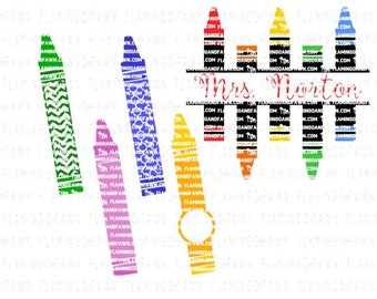crayon svg, teacher svg, classroom svg, Crayon bundle arrow files .SVG, .DXG, .PNG Silhouette studio-cutting file- commercial use