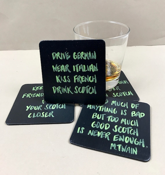 Scotch Coasters Father's Day Gift Scotch Gifts Scottish