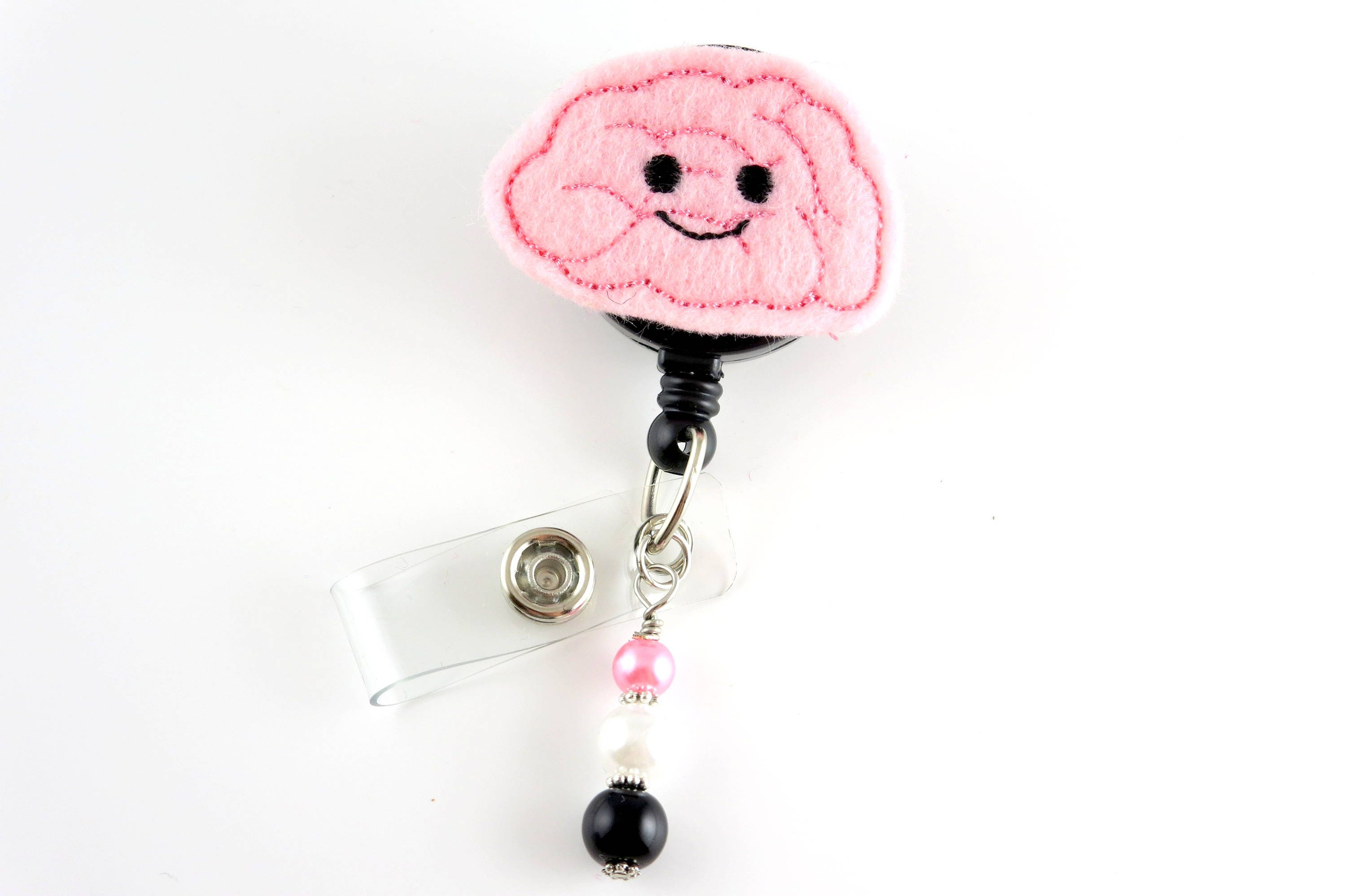 Cute Brain Retractable ID Badge Holder-Name Badge