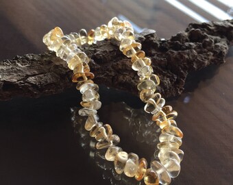 Citrine Bracelet, Citrine Chip Bracelet