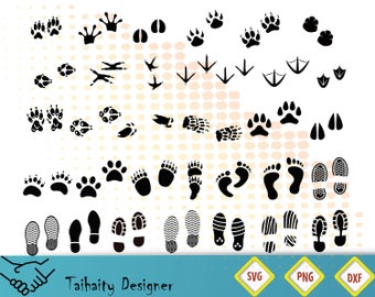 Footprint svg file/ Footprint svg, dxf, png/ Printable/ SVG cut file/ Vector/ Digital/ Print/ Instant download