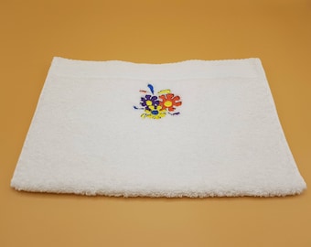 Embroidered guest towel