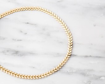 Gold Chevron Choker / Thick Gold Choker / Gold Arrow Choker / Silver Statement Choker / Gold Choker Necklace / Boho Choker / Dainty Choker