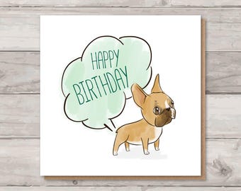 French Bulldog Birthday Card | Rude Birthday Card | Frenchie Card | Funny Birthday Card