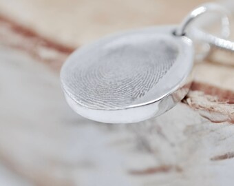 Fingerprint Teardrop Necklace