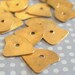 Metal Sequins COPPER Organic Shape 12mm x 10mm lot of 20 Hearts