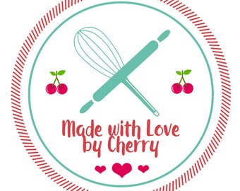 Custom Canning Labels - Kitchen Labels - Made with Love Labels - Jam Jar Labels - Mason Jar Labels - 1.5", 2" OR 2.5" round stickers