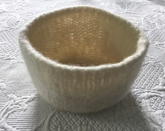Hand made felted wool bowl