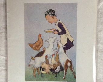 Vintage Illustration by SB Pearse from 1942 edition of Ameliaranne's Washing Day - Vintage Nursery Picture - 1930s Children's Book