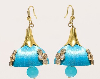 Silk Tread Earrings JHUMKI INDIAN JHUMKI Traditional Earrings fine Jewellery fashion earrings
