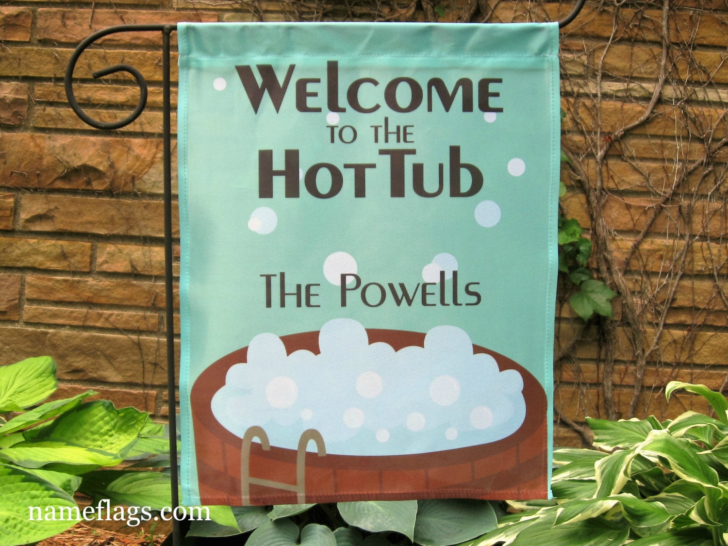 Personalized Hot Tub Flag Garden or House Flag Hot Tub Flag