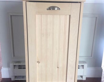 Wood Trash Can, Recycling Bin, Storage Bin, Solid Pine Garbage Can