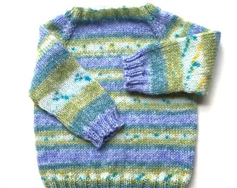 6 months Fair Isle Sweater in Blue and Green