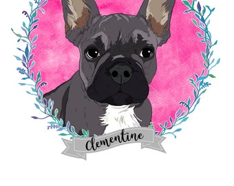 Pet Portrait Illustration, Custom Pet Portrait, Portrait Illustration, Custom Pet Illustration, Custom Pet Art, Portrait Printable