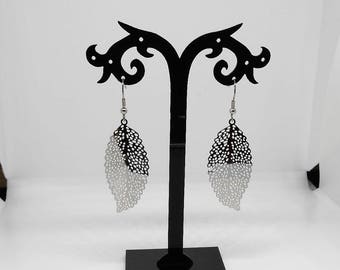 Leaves earrings made of stainless steel