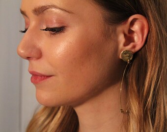 "Aurum" ring earrings with Swarowski crystals