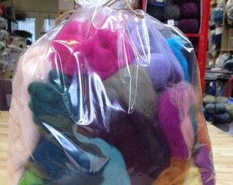 Spinning/Felting Fiber-Mixed Top and Roving Bag- 12 oz