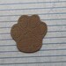 5 Bare Chipboard Dog Animal Pawprint Diecuts 1 7/8 inches wide