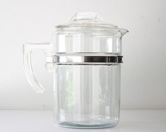Vintage Pyrex Flameware Coffee Percolator - 9 Cup
