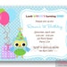 Owl 1st Birthday Invitation PRINTABLE Girl / Boy 1st