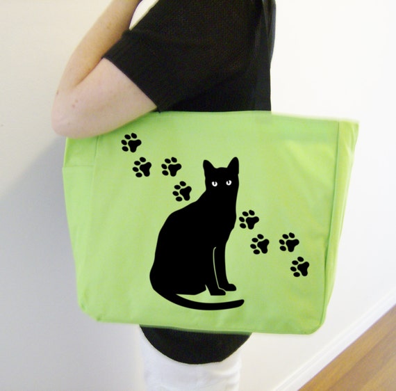 Cat themed tote bag cat themed gift polyester tote bag