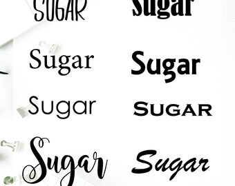 Custom Pantry Labels, Vinyl Decal, Vinyl Labels, Kitchen Decal, Kitchen Label, Kitchen Canister, Pantry Stickers, Pantry Labels, Food Labels